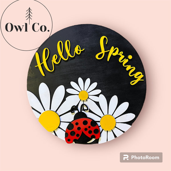 Hello spring Lady Bug