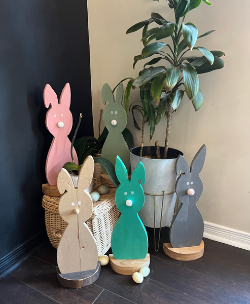 Rustic Wooden Bunnies- Easter