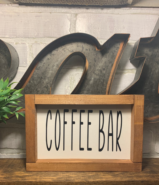 Mini Wood Coffee Signs