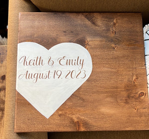 Rustic Wedding sign guestbook