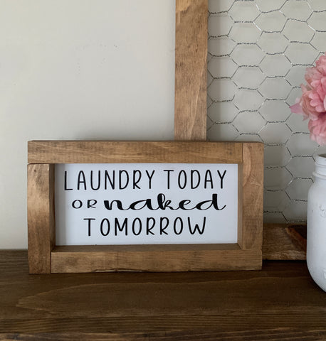 Mini Laundry Theme Wood Signs