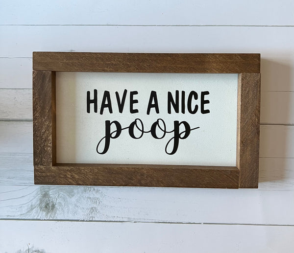 Funny Bathroom signs- White Background