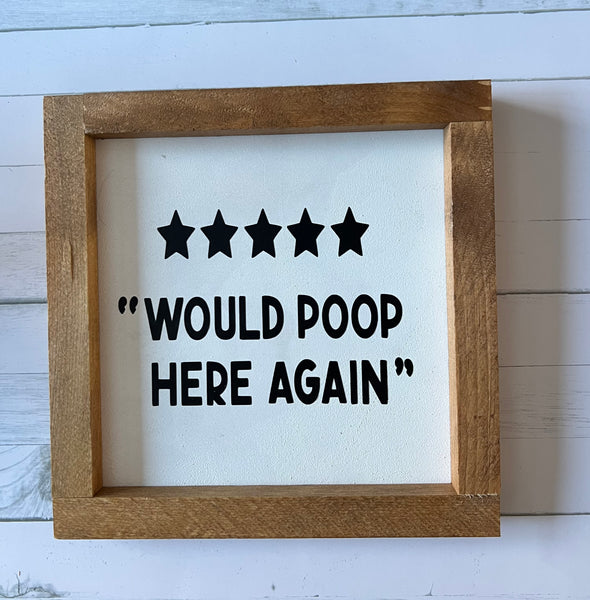 Funny Bathroom signs- White Background